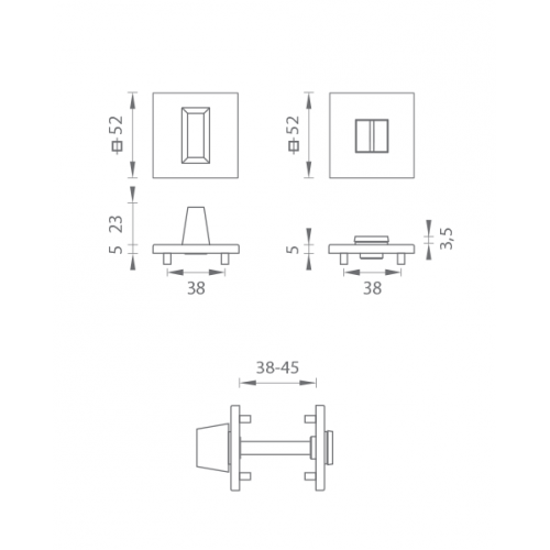 Завертка Фиксатор сантехнический Tupai 4040 5SQ-141 титан