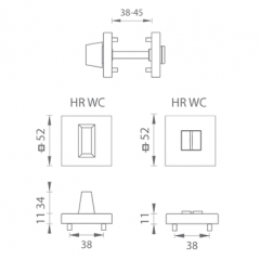 Фиксатор сантехнический Tupai 801 Q-96 матовый хром