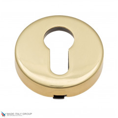 Накладка под цилиндр на круглом основании Fratelli Cattini CYL 7-OLV полированная латунь 2 шт.