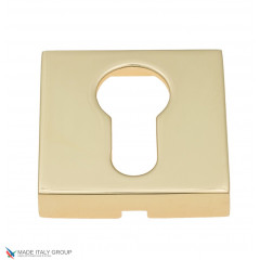 Накладка под цилиндр на квадратном основании Fratelli Cattini CYL 8-OLV полированная латунь 2 шт.