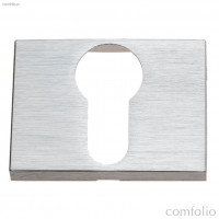 Накладка под цилиндр на прямоугольном основании Fratelli Cattini CYL 6-CS матовый хром 2 шт.