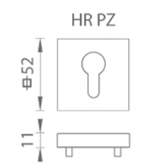 Накладка на цилиндр Tupai 1999 белый квадратная