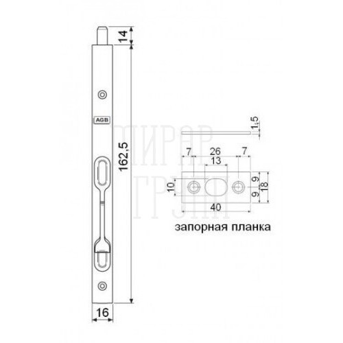 D00320.15.12 Упор торцевой дверной AGB (бронза)