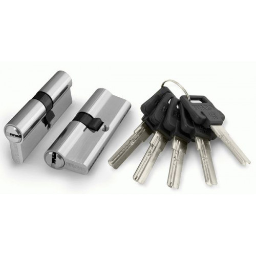 Цилиндровый механизм D500/80 mm (30+10+40) 5 кл. Хром