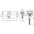Цилиндровый механизм R600/100 mm (45+10+45) 5 кл. Хром