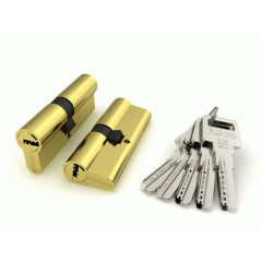 Цилиндровый механизм R600/80 mm-BL (30+10+40) 5 кл. Латунь