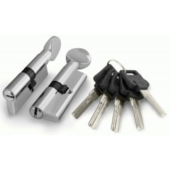 Цилиндровый механизм с вертушкой D502/60 mm (25+10+25) 5 кл. Хром