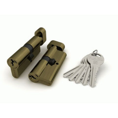 Цилиндровый механизм с вертушкой R302/60 mm-BL (25+10+25) 5 кл. Бронза