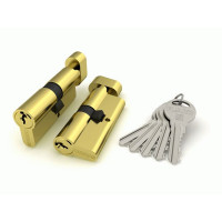 Цилиндровый механизм с вертушкой R302/68 mm (26+10+32) 5 кл. Латунь