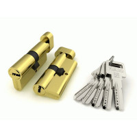 Цилиндровый механизм с вертушкой R602/68 mm (26+10+32) 5 кл. Латунь