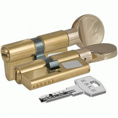 Цилиндровый механизм с вертушкой 164 BM/90 (40+10+40) 5 кл. Латунь