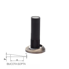Lockstyle Упор дверной магнитный для теплого пола бронза (борт 7мм)
