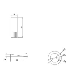 Lockstyle Упор дверной магнитный для теплого пола бронза (борт 7мм)