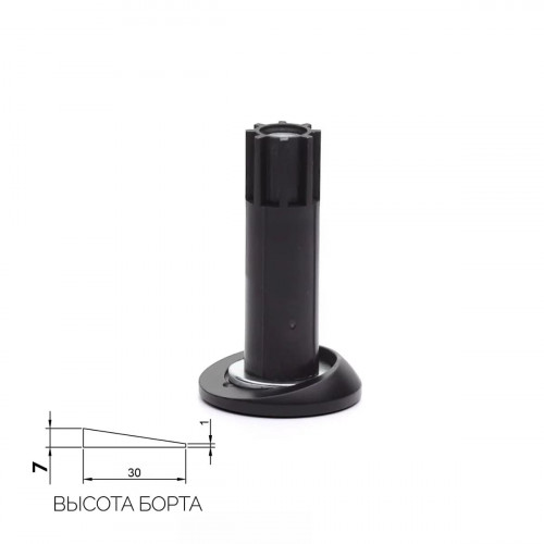 Lockstyle Упор дверной магнитный для теплого пола черный (борт 7мм)