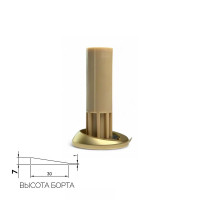 Lockstyle Упор дверной магнитный для теплого пола матовое золото (борт 7мм)