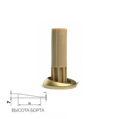 Lockstyle Упор дверной магнитный для теплого пола матовое золото (борт 7мм)