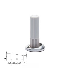 Lockstyle Упор дверной магнитный для теплого пола матовый хром (борт 7мм)