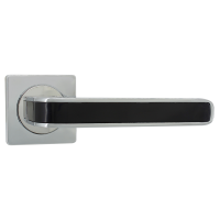 Ручка дверная Vantage V09CP/BL AL, хром-черная вставка