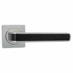 Ручка дверная Vantage V09CP/BL AL, хром-черная вставка