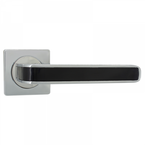 Ручка дверная Vantage V09CP/BL AL, хром-черная вставка