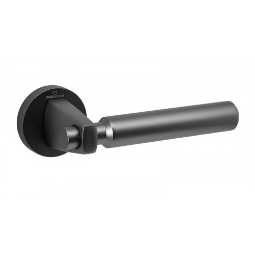 Ручки дверные CEBI HANA SMOOTH (гладкая) цвет MP27 черный матовый никель