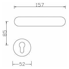 Ручка дверная AURA BL черный