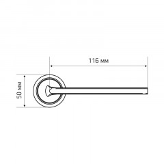 Extreza TERNI (Терни) 320 дверная ручка на розетке R01, цвет матовая латунь F02