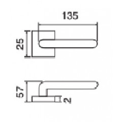 Fimet PURA MINI 1352/243 F05 матовый хром