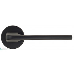 Дверная ручка на круглом основании Fratelli Cattini "BOSTON" 7FS-NM матовый черный