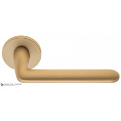 Дверная ручка на круглом основании Fratelli Cattini "FEO" 7FS-BS матовая латунь