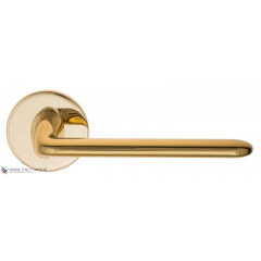 Дверная ручка на круглом основании Fratelli Cattini "FEO" 7FS-OLV полированная латунь