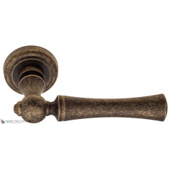 Дверная ручка на круглом основании Fratelli Cattini "FOGGIA" D1-BA античная бронза