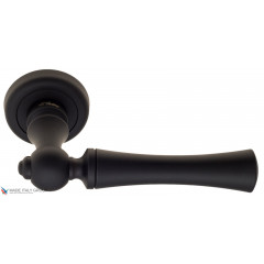 Дверная ручка на круглом основании Fratelli Cattini "FOGGIA" D1-NM матовый черный