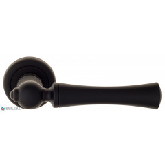 Дверная ручка на круглом основании Fratelli Cattini "FOGGIA" D1-NM матовый черный
