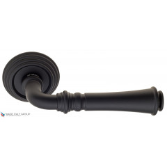 Дверная ручка на круглом основании Fratelli Cattini "GRACIA" D8-NM матовый черный