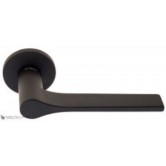 Дверная ручка на круглом основании Fratelli Cattini "IA-IO" 7FS-NM матовый черный