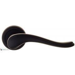 Дверная ручка на круглом основании Fratelli Cattini "LAVERA" D1-NM матовый черный