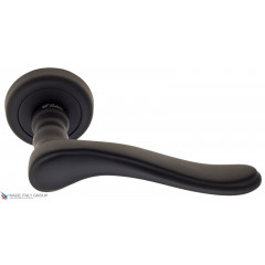 Дверная ручка на круглом основании Fratelli Cattini "LAVERA" D1-NM матовый черный