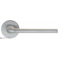 Дверная ручка на круглом основании Fratelli Cattini "LINEA" 7FS-CS матовый хром