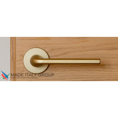 Дверная ручка на круглом основании Fratelli Cattini "LINEA" 7FS-KD золото крайола