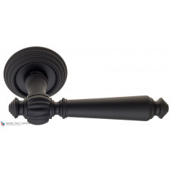 Дверная ручка на круглом основании Fratelli Cattini "MARANI" D8-NM матовый черный