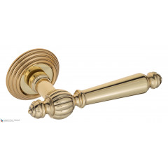 Дверная ручка на круглом основании Fratelli Cattini "MARANI" D8-OLV полированная латунь