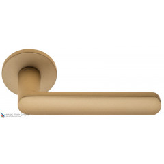 Дверная ручка на круглом основании Fratelli Cattini "NEVADA" 7FS-BS матовая латунь