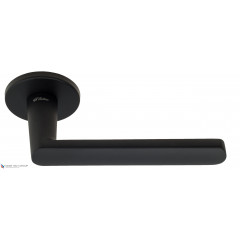 Дверная ручка на круглом основании Fratelli Cattini "NEVADA" 7FS-NM матовый черный