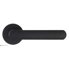 Дверная ручка на круглом основании Fratelli Cattini "NEVADA" 7FS-NM матовый черный