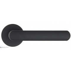 Дверная ручка на круглом основании Fratelli Cattini "NEVADA" 7FS-NM матовый черный