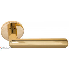 Дверная ручка на круглом основании Fratelli Cattini "NEVADA" 7FS-OLV полированная латунь