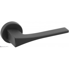 Дверная ручка на круглом основании Fratelli Cattini "OSSIS" 7FS-NM матовый черный