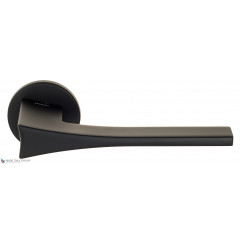 Дверная ручка на круглом основании Fratelli Cattini "OSSIS" 7FS-NM матовый черный