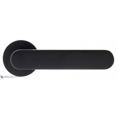 Дверная ручка на круглом основании Fratelli Cattini "PIPPA" 7.7-NM матовый черный